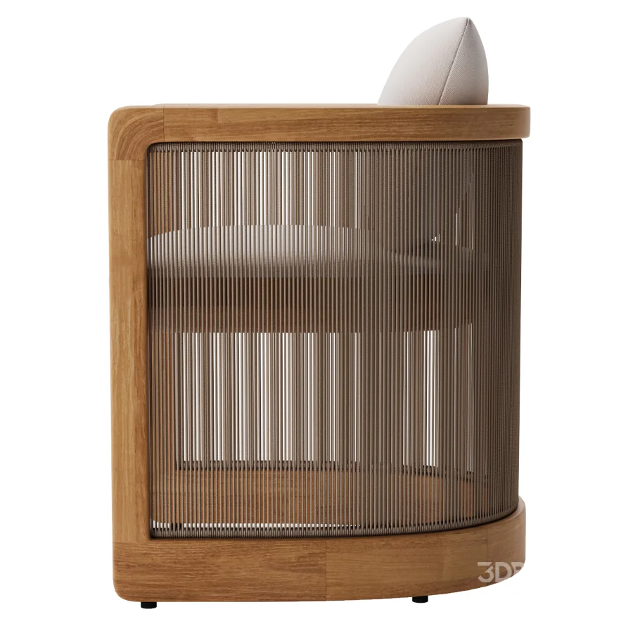RH Brera Teak Dining Armchair Image 4
