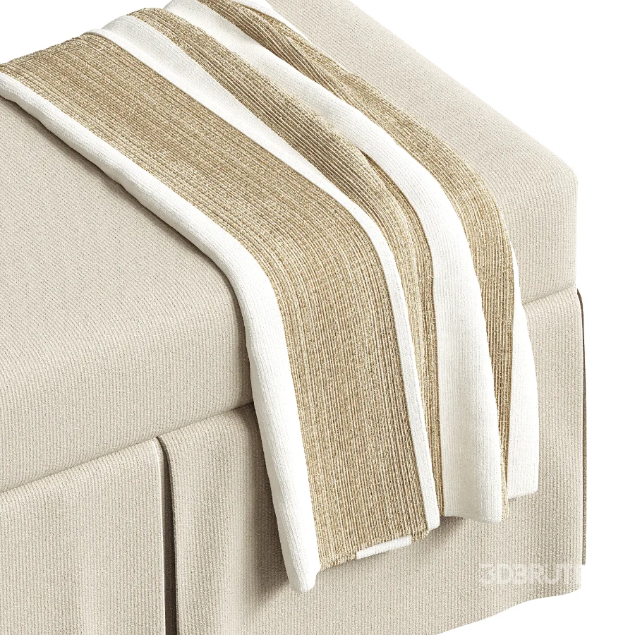 Hayworth Skirted Storage Bench Image 3