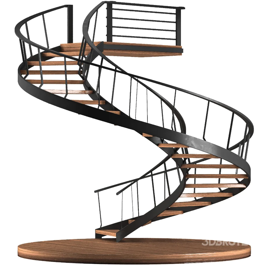 Wooden Spiral Staircase Image 2