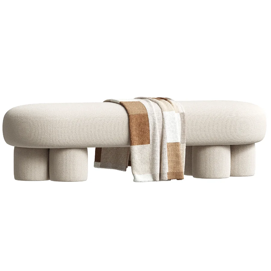 Estelle Mid Beige Ottoman Image 1