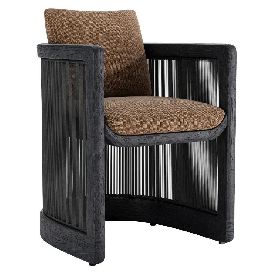RH Brera Teak Dining Armchair Image 2