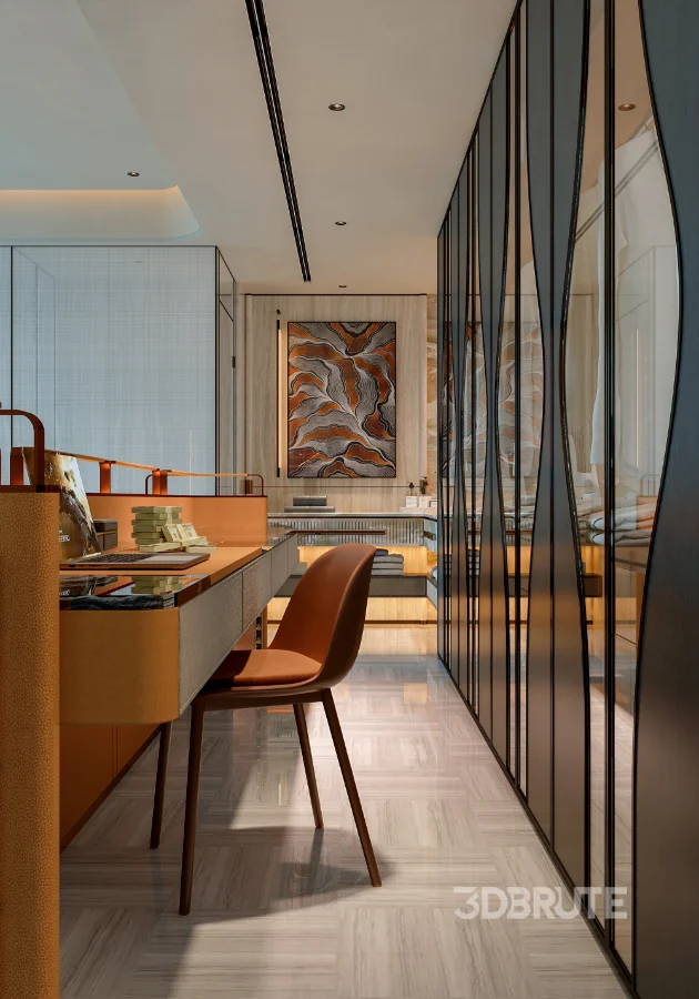 modern luxury bedroom interior Image 3