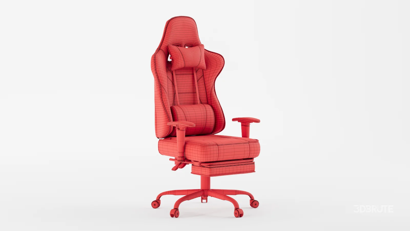 Gaming Chair with Massager Lumbar Support Image 11