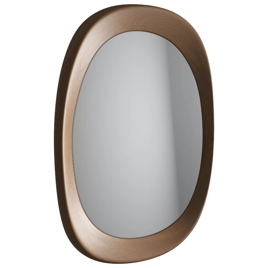 Asymmetrical Wooden Frame Mirror 03 Image 2