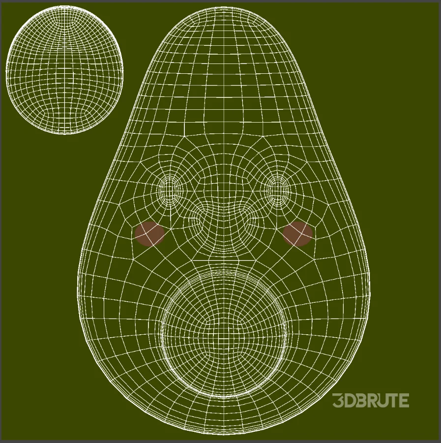 Avocado Cartoon 3D Character Image 14