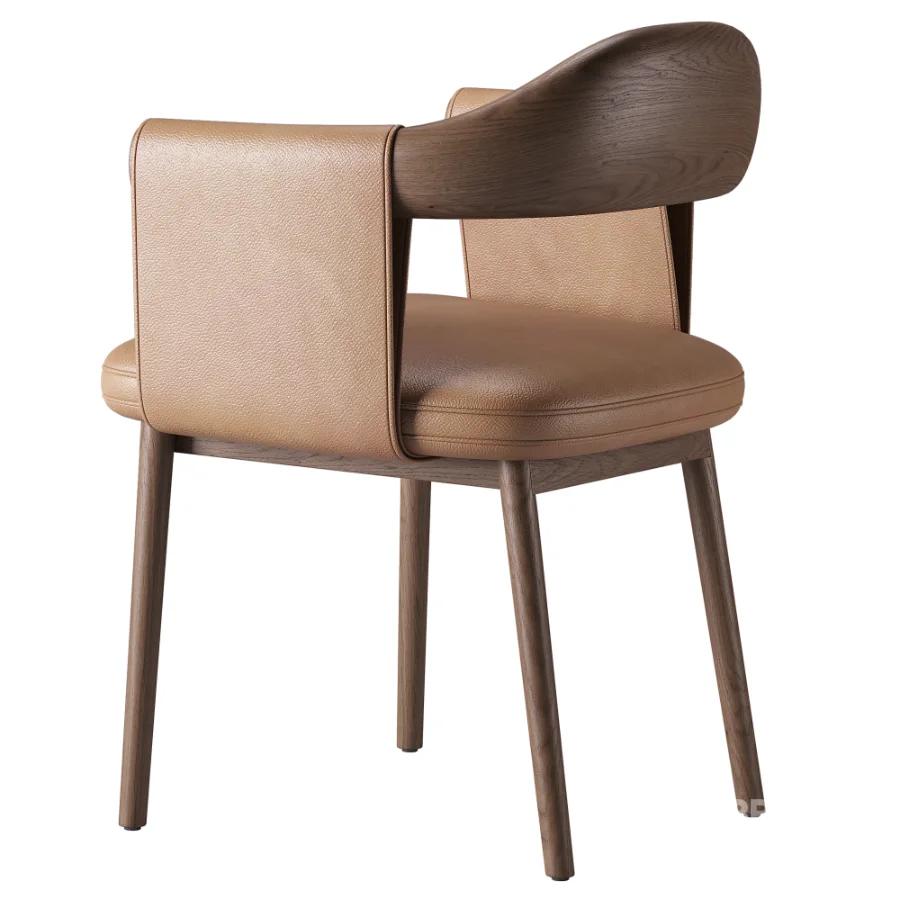 Gardner Modern Leather Dining Chair Image 5