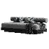 Collins Aluminum 2 Seat Armless Sofa - Thumbnail 1