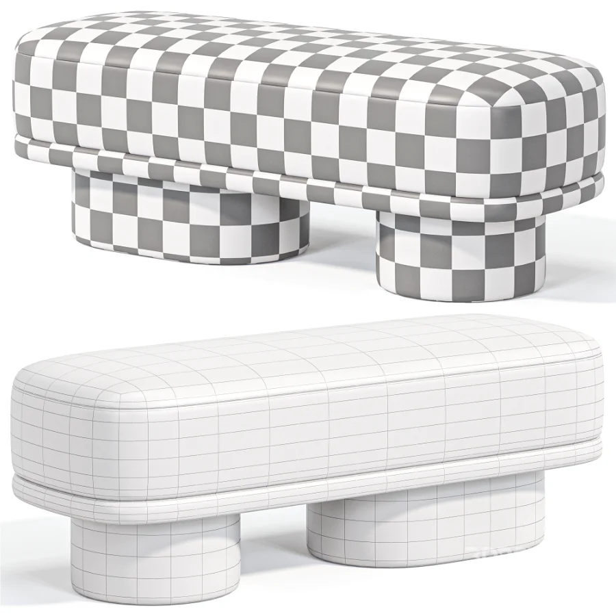 Lena Jacquard Pouf by Eve Furniture Image 7