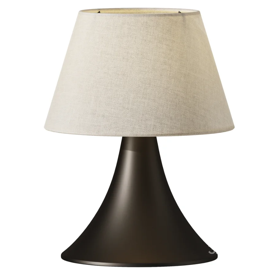 Cenare bronze and linen rechargeable table lamp Image 1