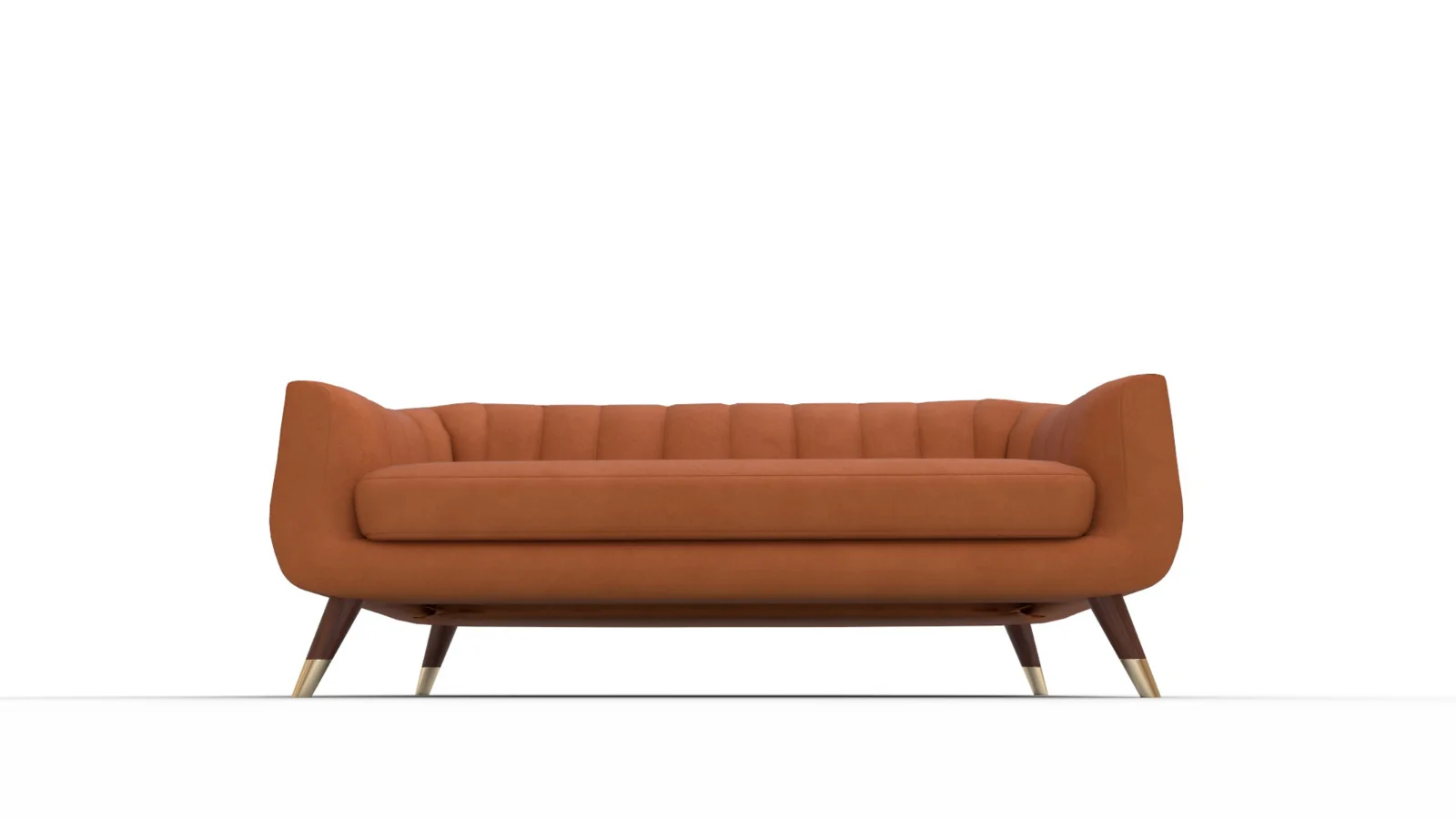 Steffan Wide Velvet Flared Arm Sofa Image 4