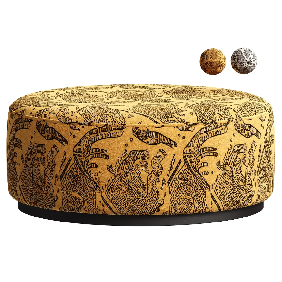 Aldora Round Ottoman Lulu and Georgia Image 1