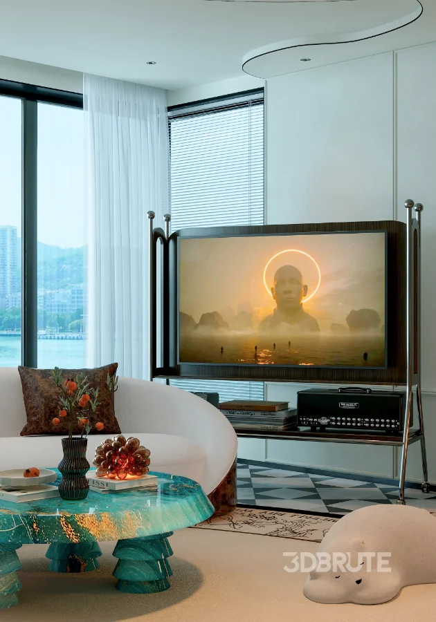Luxurious living room and dining room Image 3