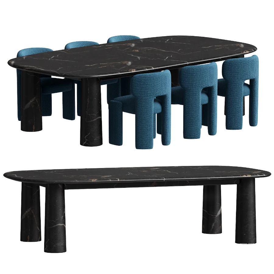 Mohdern Bold Dining Table Chair Image 2