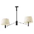 Black Fabric Double Ceiling Lamp - Thumbnail 2