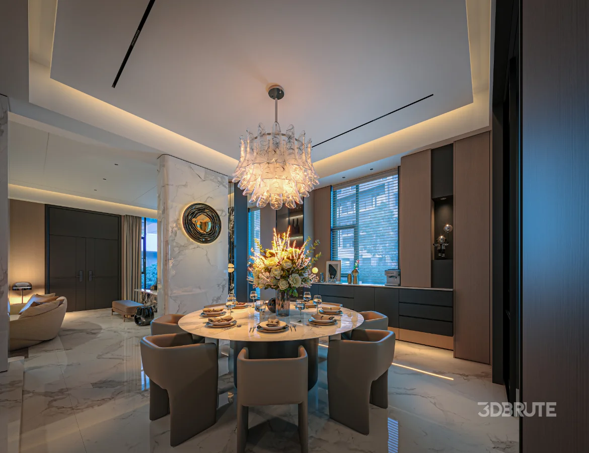 Modern living room dining room Image 3