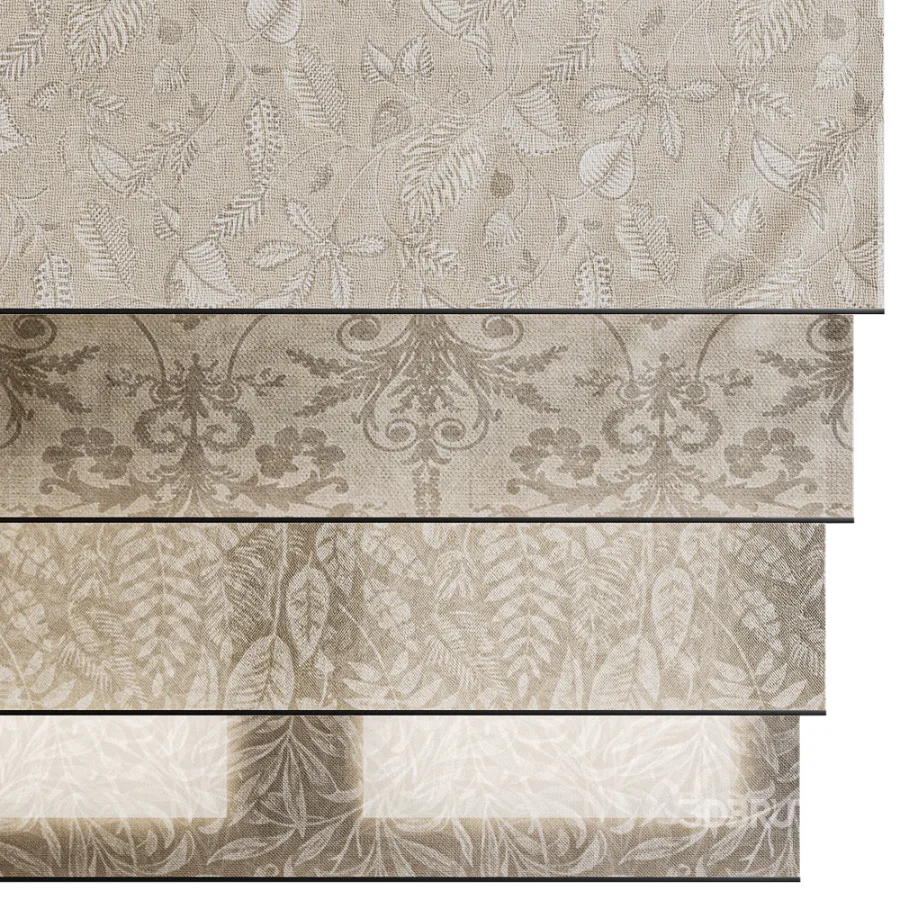 Classic Patterned Roller Blinds Set Image 4