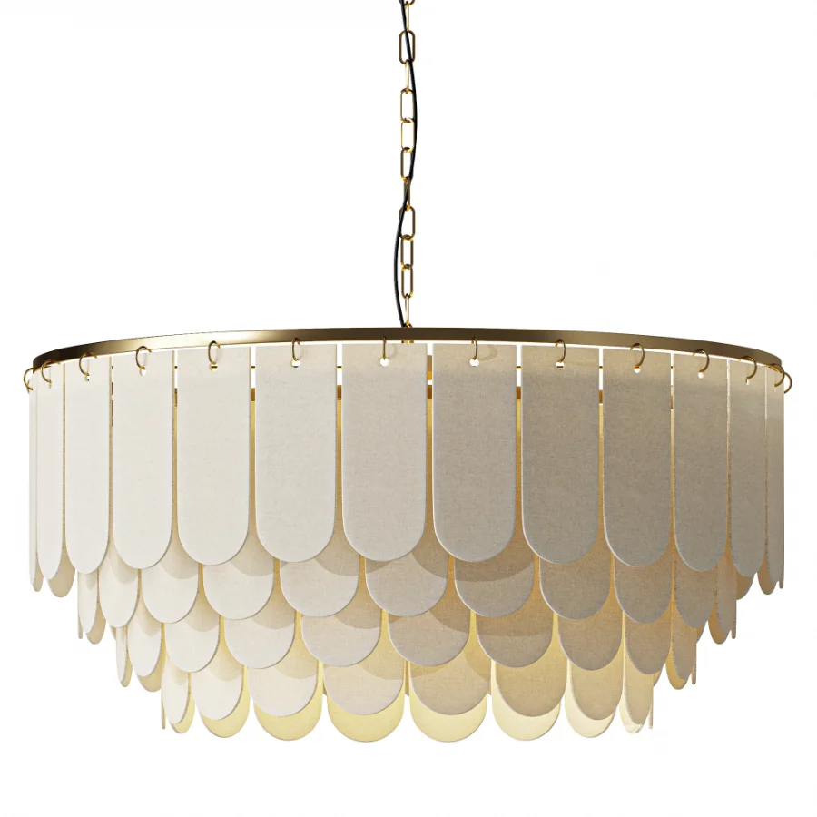 Cynthia Contemporary Layered Fabric Pendant Light Image 2