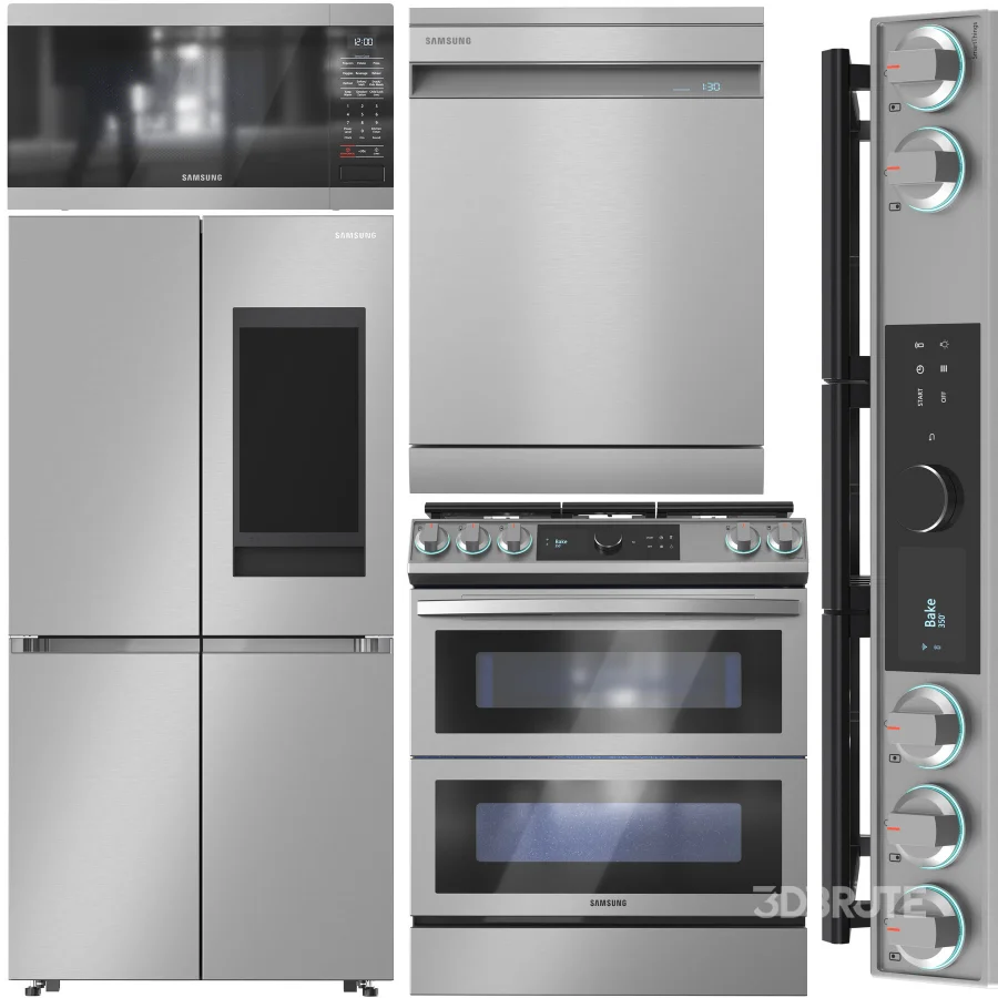 Samsung Appliance Collection 05 NY63T8751SS/AA RF29A9771SR/AA MS19M8000AS/AA DW60A8060FS/EF Image 1