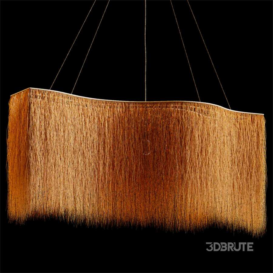 Organic Buriti Fiber Pendant Light Image 3