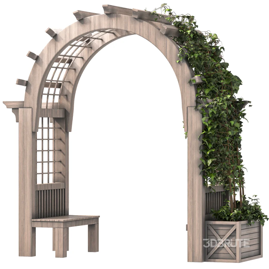 Wooden Garden Arbor 04 Image 3