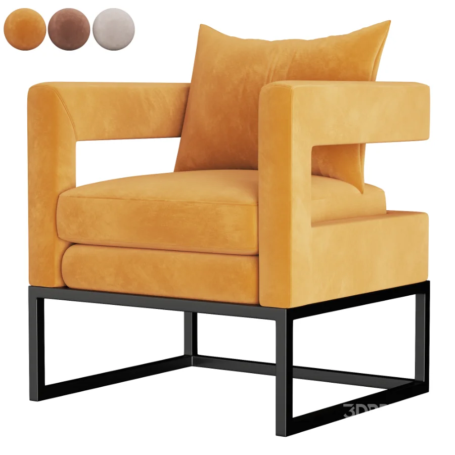 ALEX_NAVY_VELVET_CHAIR Image 1