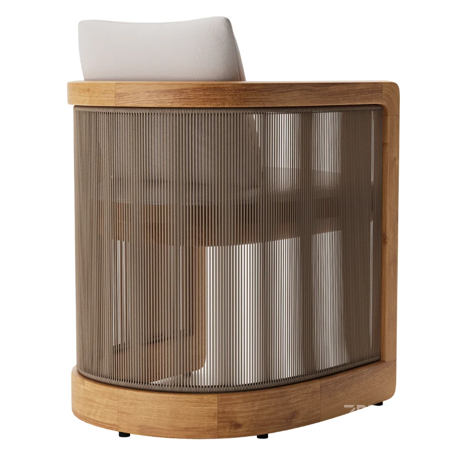RH Brera Teak Dining Armchair Image 5