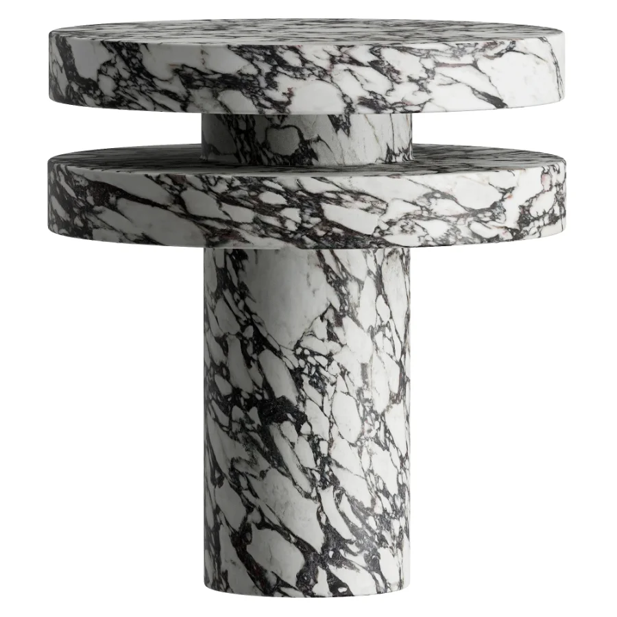 Pillar Marble Table Lamp Image 2