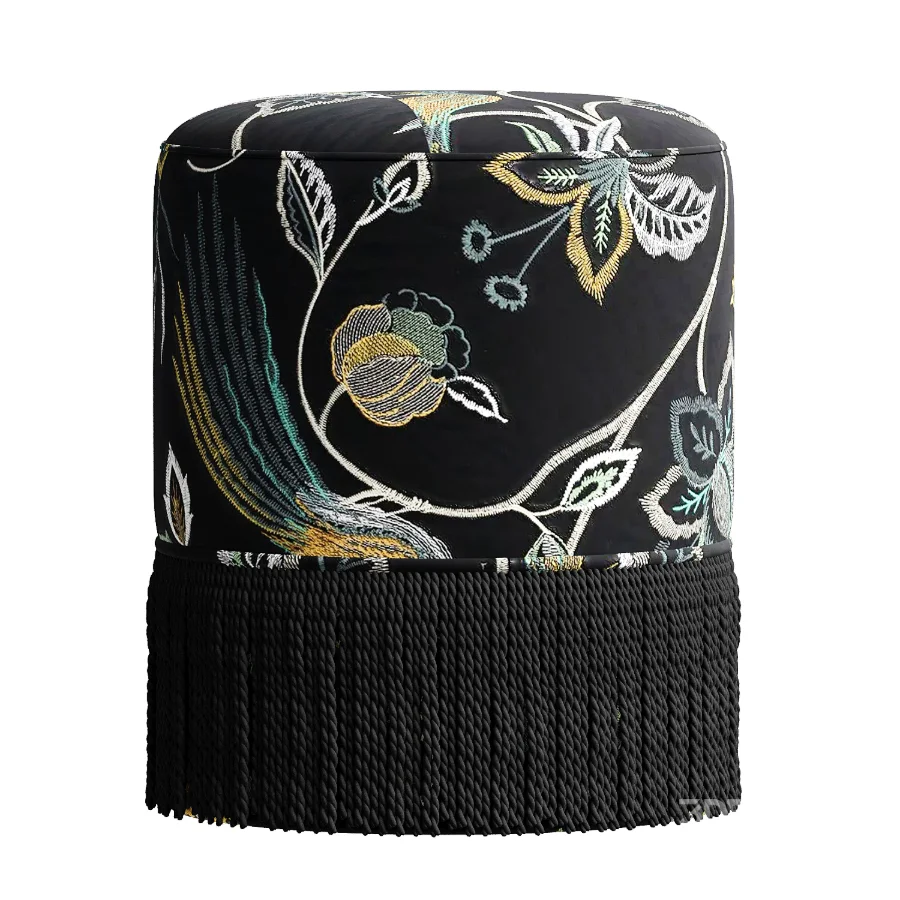 Astrid Fringe Stool Image 1