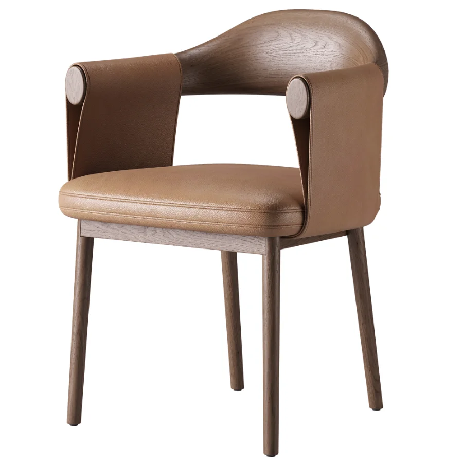 Gardner Modern Leather Dining Chair Image 1