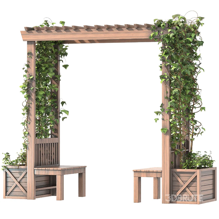 Wooden Garden Arbor 06 Image 3