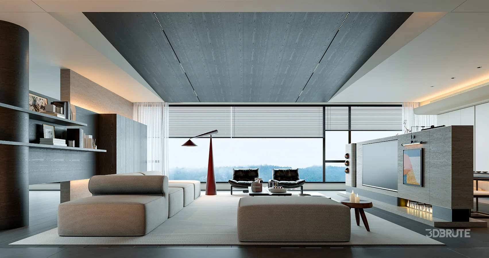 Eclectic living room and tea room interior Image 3