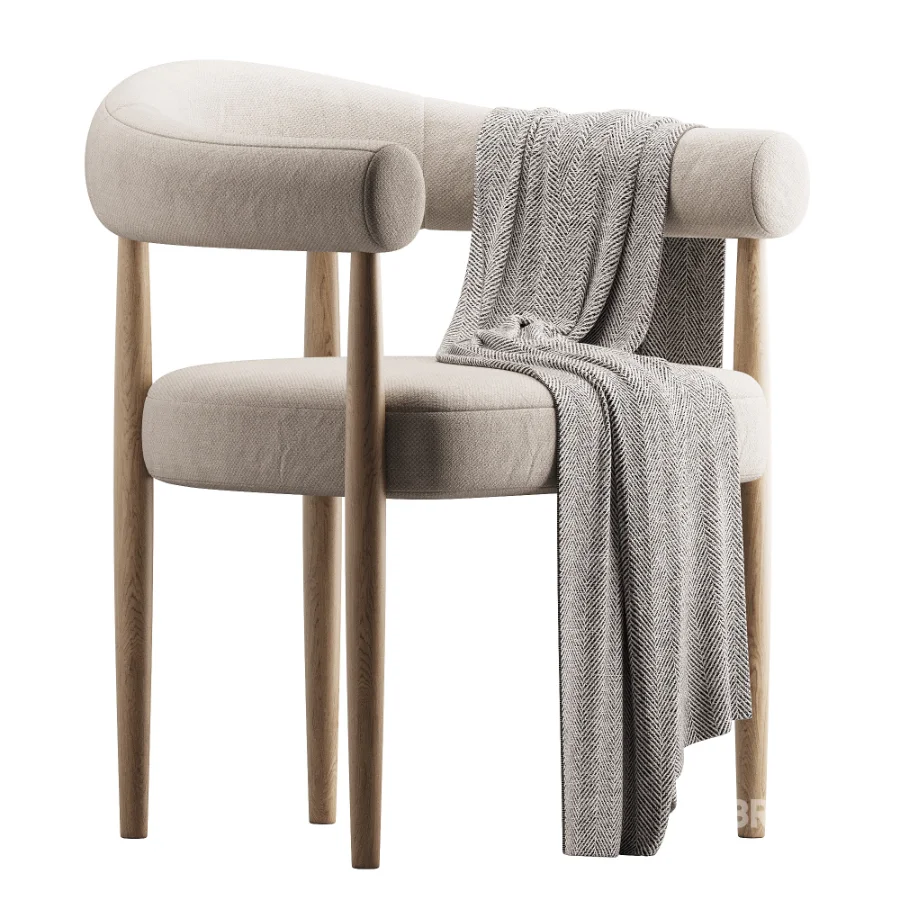 Light Wood Leg Aire Dining Chairs Image 3