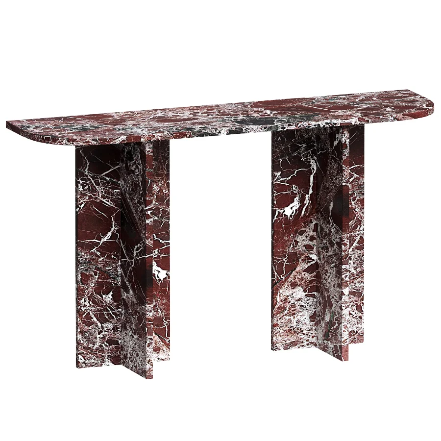 Sculptural Nero Console Table Image 4