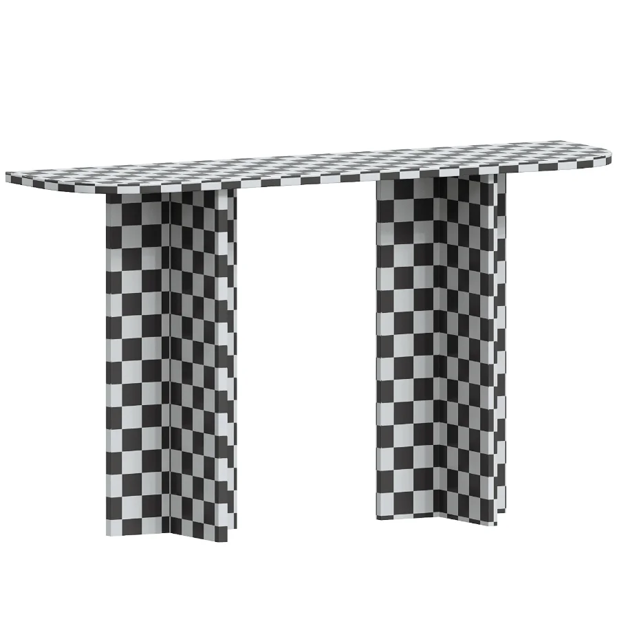 Sculptural Nero Console Table Image 6