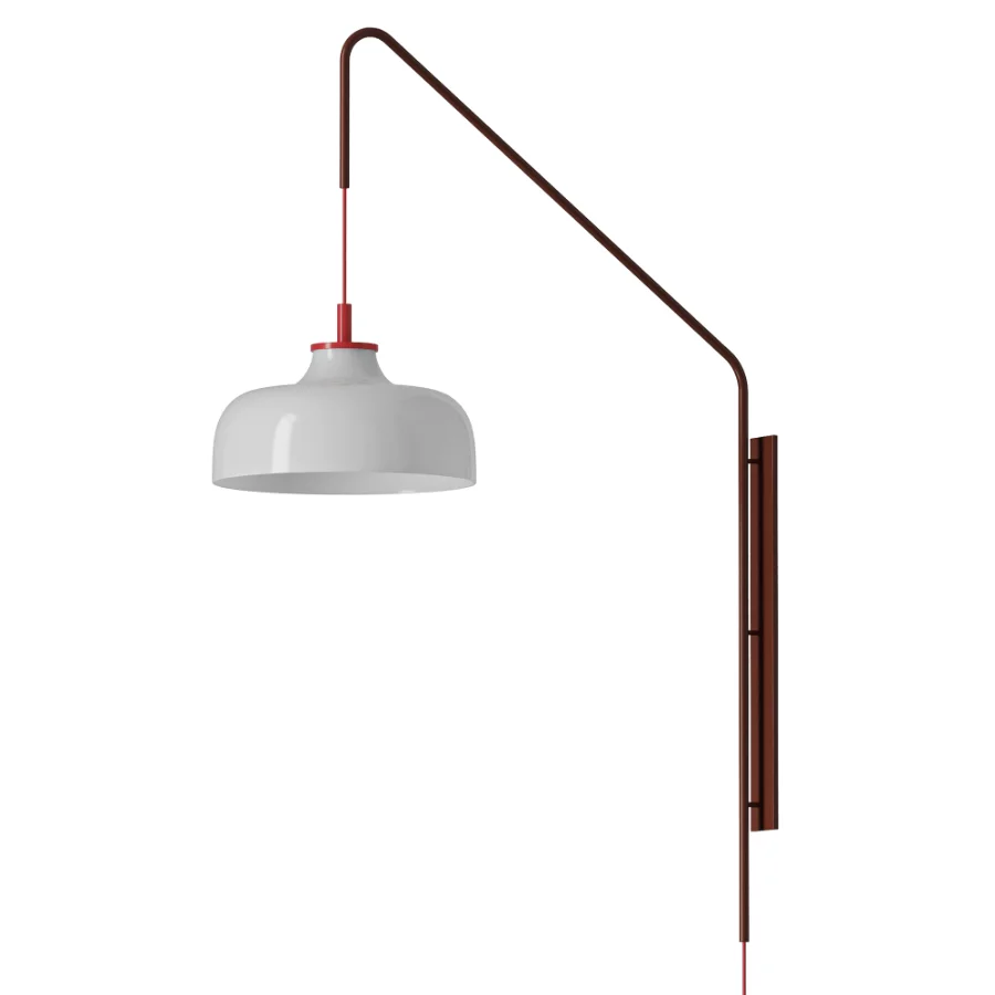 Hubsch Current Wall Lamp Red Maroon Image 2