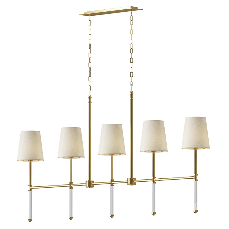 DEMIAN LONG slatted chandelier Image 1