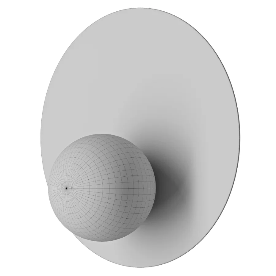 Luna bronze and opal disc wall light Image 3