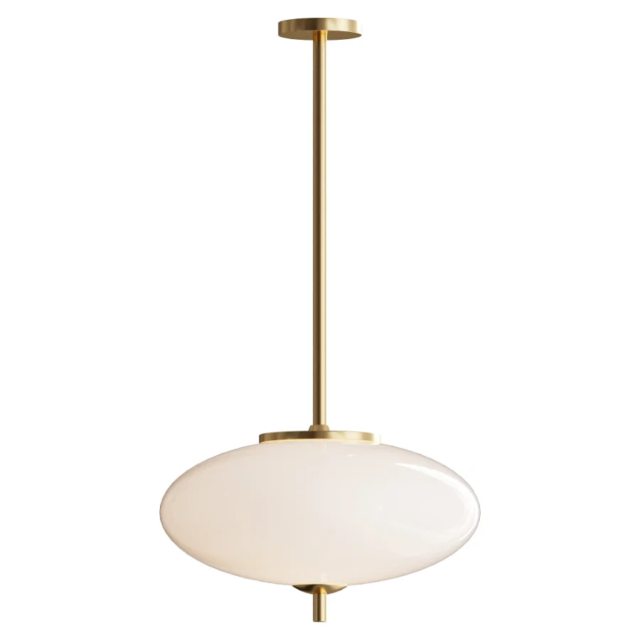 Parlait 1 Light Dimmable Modern Brass LED Pendant Light Image 2