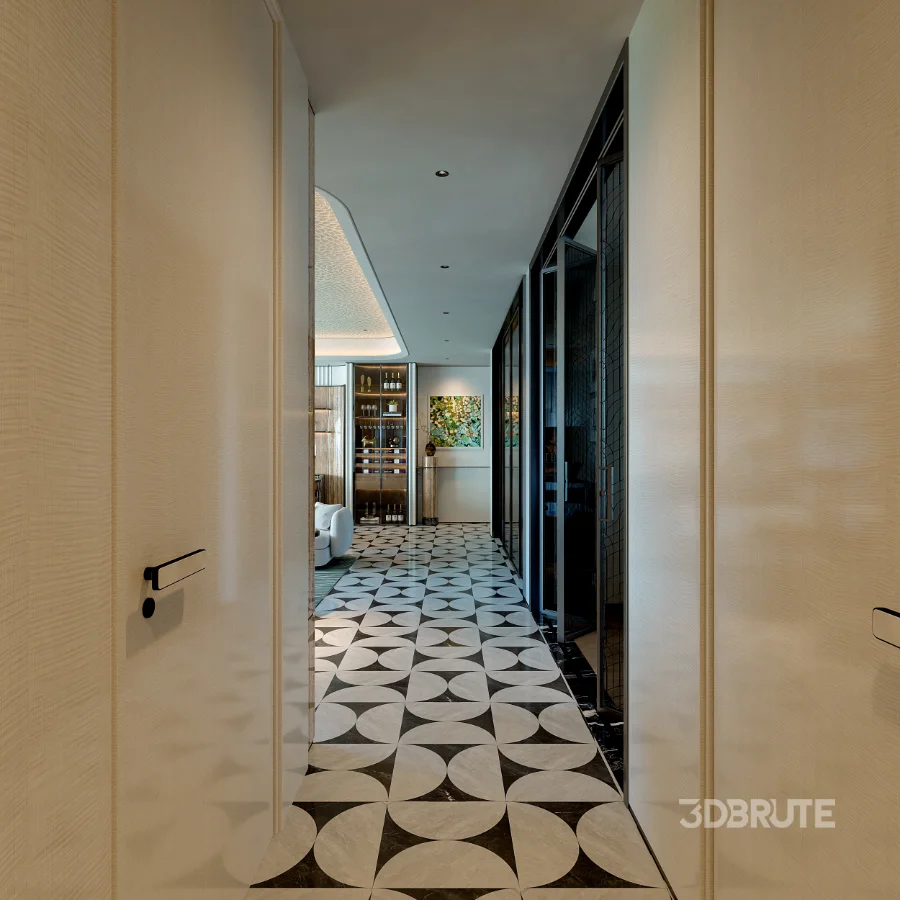 Modern luxury living and dining room Image 3
