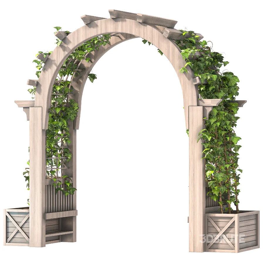 Wooden Garden Arbor 05 Image 2
