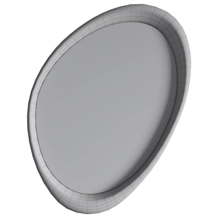 Asymmetrical Wooden Frame Mirror 02 Image 2