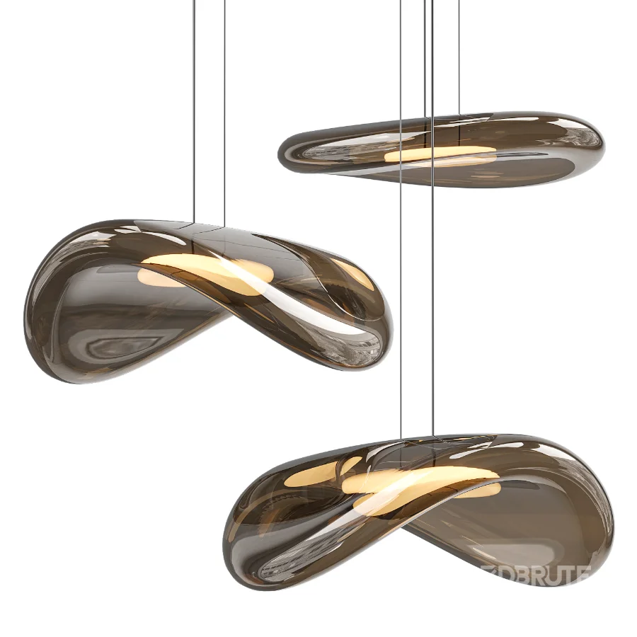 Organic Glass Pendant Light Image 1