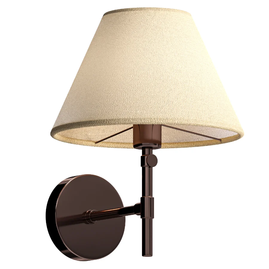 WALL LIGHT WITH LINEN LAMPSHADE Image 3