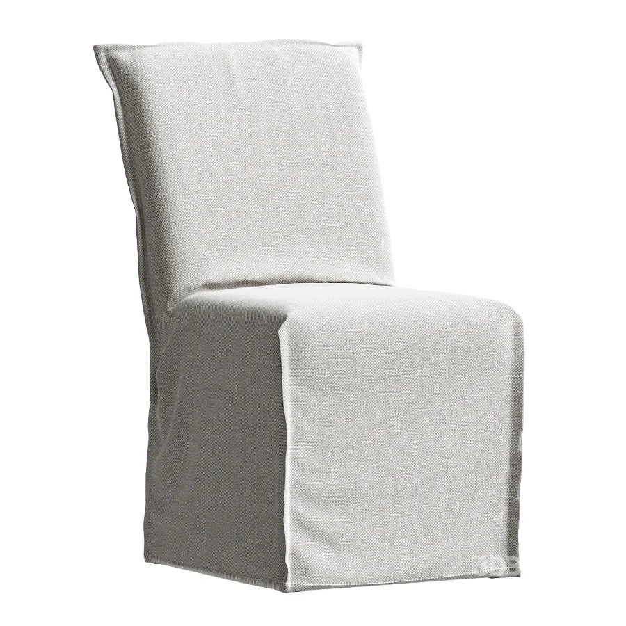Addison Flange Slipcovered Dining Chair Image 4