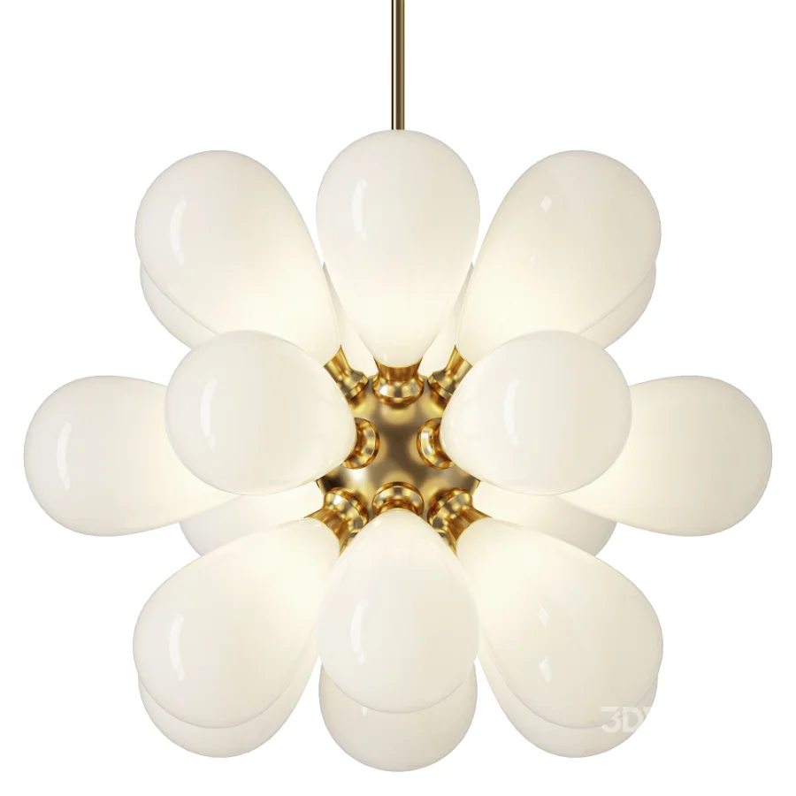 Modern Cluster Frosted Glass Bubble Chandelier Image 2