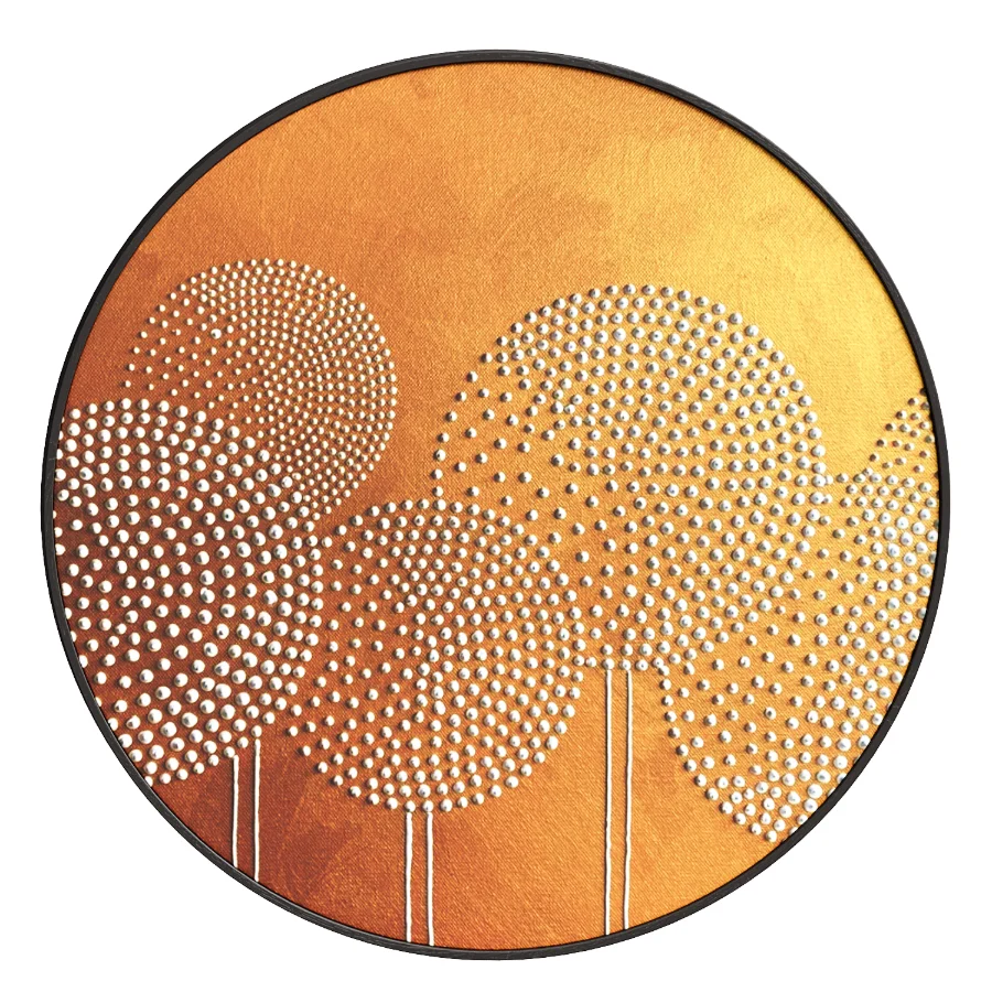 Wall Painting White Pearl Flowers Image 3