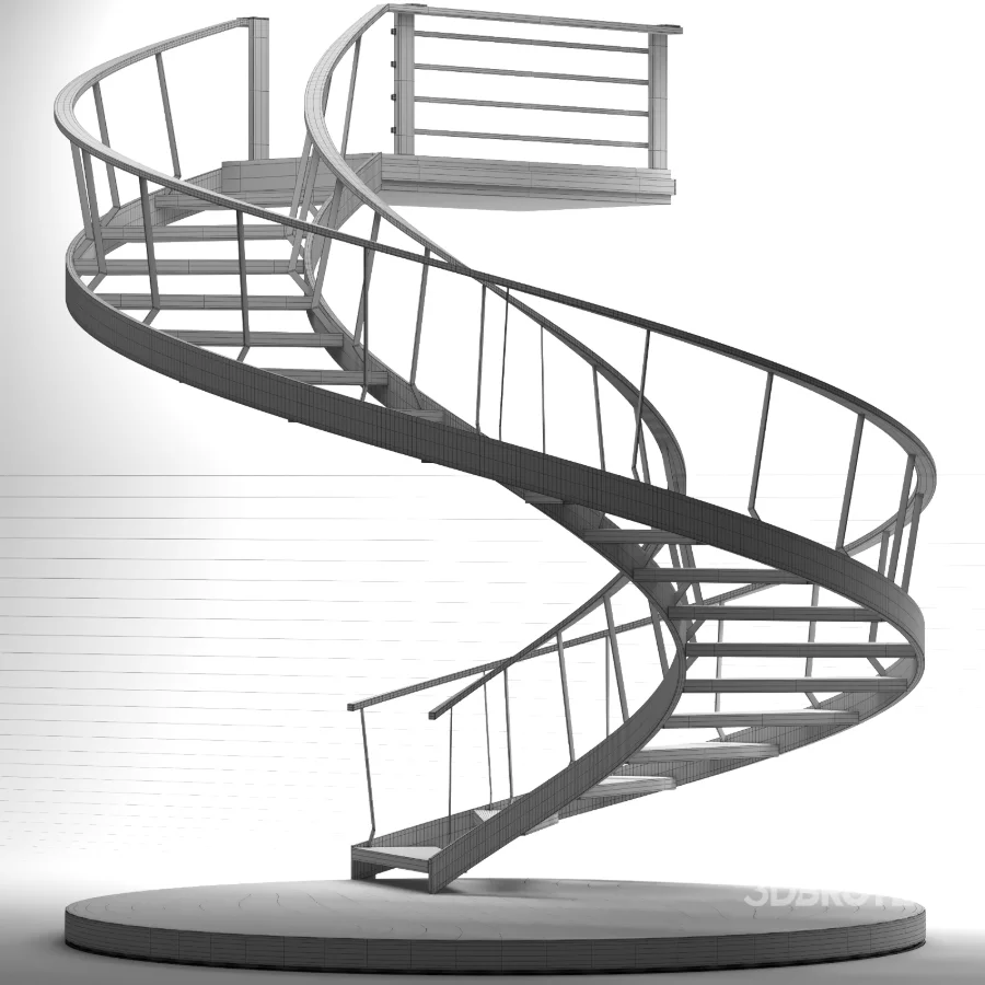 Wooden Spiral Staircase Image 1