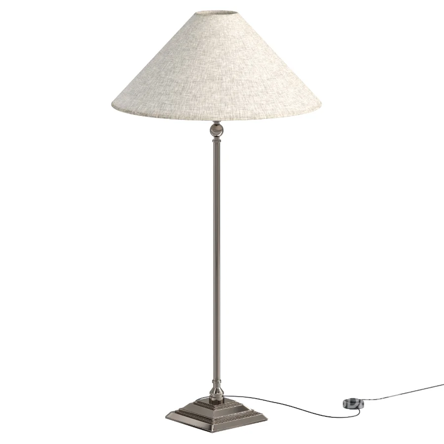 Francesca Matt Black Table Lamp with Linen Shade Image 2