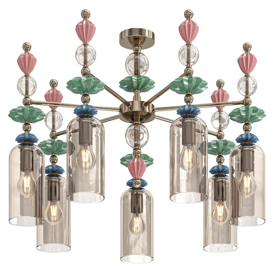 Chandelier on a rod Odeon Light Bizet Image 1