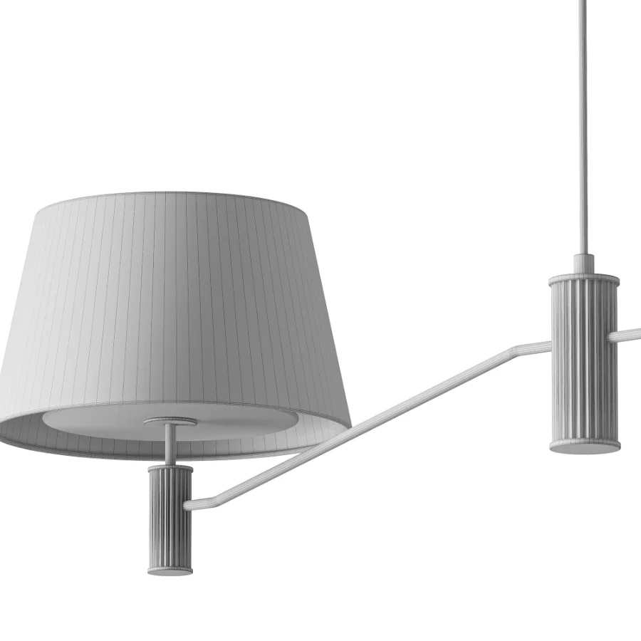 Black Fabric Double Ceiling Lamp Image 5